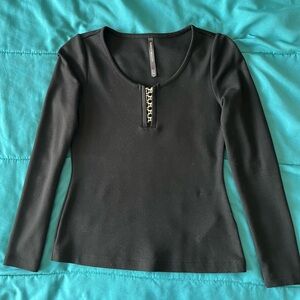 Karen Millen Black Top with Metallic Details